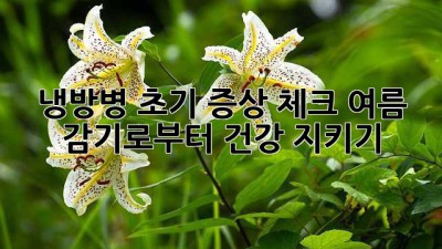 🥵 냉방병 초기 증상 체크! 여름 감기로부터 건강 지키기 🛡️